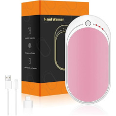 Raynaud rankų šildytuvas Elektrinis USB įkraunamas maitinimo bankas 5200 mAh Nešiojamas kišeninis šildytuvas Daugkartinio naudojimo elektrinis rankų šildytuvas Žiemos dovanos moterims vyrams Raynaud Lauko kempingas Žygiai Medžioklė Slidinėjim