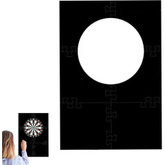Dartboard Surround for Dartboard, Dartboard Wall Protection, Spliced Dartboard Wall Protection, Splicable EVA Back Panel, 6-Piece Spliced Wall Protection, Square Edging