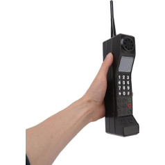 Metalinis 80-ųjų retro mobiliojo telefono modelis Šaudymo rekvizitai Retro mobiliojo telefono modelis Retro plytos formos mobiliojo telefono šaudymo rekvizitai Restoranų dekoracijos Namų dekoracijos (juoda)