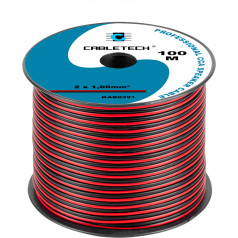 CCA garsiakalbio kabelis 1,0 mm juodas/raudonas