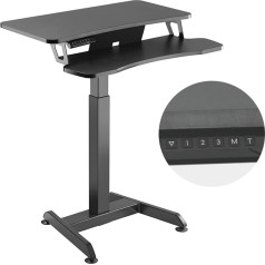 Elektrinis stalas, reguliuojamo aukščio, stalas, darbo vieta, skirtas stovėti ir sėdėti, maks. aukštis 122 cm, maks. 37 kg, MC-835