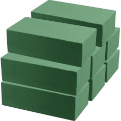 MUKLEI 8 vnt. 23 x 11 x 7 cm gėlių putų džiovintoms gėlėms, žalia floristinė gėlių kempinė gėlėms, vestuvių gėlių kompozicijoms