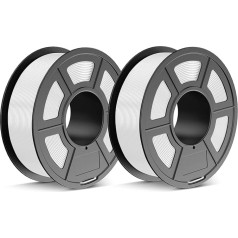 JAYO PETG gija 1,75 mm balta 2,2 kg, PETG didelio atsparumo 3D spausdintuvo gija, matmenų tikslumas +/- 0,02 mm, 2,2 kg ritė daugumai FDM 3D spausdintuvų