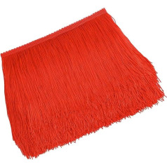 CENPEK 10 jardų nėrinių kutais juosta Tassel balta lotynų šokių suknelė DIY drabužių puošmena Lampshade pagalvės dekoracijos Raudona