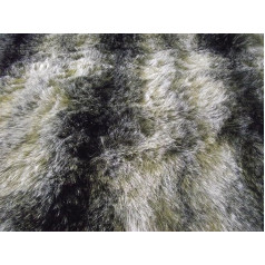 Prabangus gyvūnų dirbtinio kailio audinys Medžiaga Juodas vilkas - Juoda, 1Mtr - 150cmx100cm