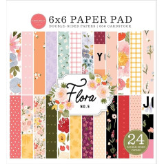 Echo Park Paper Company Flora Nr. 5 6 x 6 colių popieriaus bloknotas, įvairiaspalvis