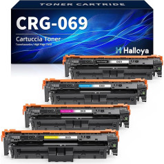 Halloya 069H toneris, suderinamas su Canon 069H CRG-069 CRG-069H, tinkamas naudoti su Canon i-SENSYS MF752Cdw MF754Cdw LBP673Cdw LBP674Cdw LBP674Cdw LBP674Cdw LBP674Cx MF751Cdw MF753Cdw MF756Cx (4 vnt., juoda, žydra, geltona)