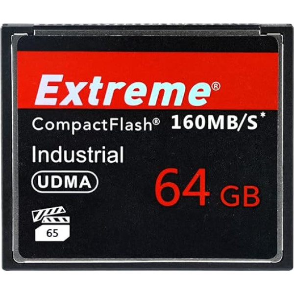 Extreme 64GB Compact Flash atminties kortelė, originali didelės spartos CF kortelė, UDMA greitis, iki 160MB/s, SLR fotoaparatas, 64GB atminties kortelės