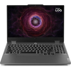 Lenovo LOQ žaidimų nešiojamasis kompiuteris | 15,6 colių Full HD 16:9 ekranas | 144 Hz | AMD Ryzen 7 7435HS | 16 GB RAM | 1 TB SSD | NVIDIA GeForce RTX4060 TGP 105W | G-Sync | QWERTZ | Pilka | AI Chip LA1