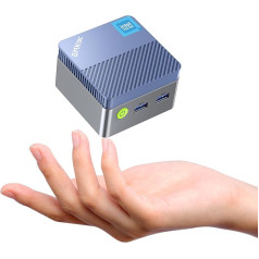 GMKtec Mini PC N97 11 Pro Micro Desktop Computer, 12 kartos Intel N97 (iki 3.60GHz) 12GB DDR5+512GB SSD, USB 3.2, HDMI*2 verslui, mokyklai, biurui, Nucbox G5 12+512 Micro PC