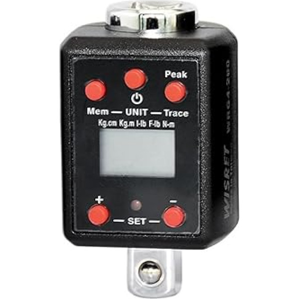Digitaler Drehmomentadapter Digitaler Drehmomentschlüssel mit Drehmoment, 1,5-1000 nm, Adapter 1/4 3/8 1/2 3/4 Antrieb, Microtorque für Automobil Fahrrad Fahrrad Motorrad br (Spalva : 1 UK, Dydis : 6.