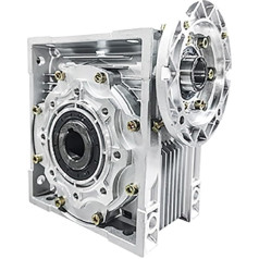 UOUOBEAR RV90 Schneckengetriebe NMRV090 24 mm Eingangsloch 7,5: 1-100: 1 Übersetzungsverhältnis Ausgangsloch 35 mm Getriebe for 0,55 kW-4 kW Motor(Ratio 60 to 1,IEC Flange 90B5)