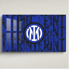 Licensed Décor Milano FC Internazionale Akrilo sienų meno kūrinys 130 x 80 cm Daugiasluoksnis herbas