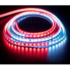 RGB LED juosta 5 m 220 V 230 V tiesioginė jungtis Lauko vandeniui atspari įvairiaspalvė juosta 5050 60leds/m be transformatoriaus IP67 vandeniui atspari šviesos juosta (5 m, RGB)