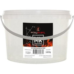 Kiaulienos želatina, želatina 230 Bloom, grynas asfikas. Aspiko milteliai, aukščiausios kokybės iš Šveicarijos. PE - kibiras 1800 g (1,8 kg)
