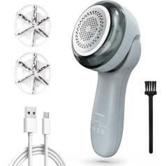 Plaušų skustuvas, elektrinis plaušų skustuvas, įkraunamas USB plaušų valiklis drabužiams, audinių skustuvas, elektrinis plaušų skustuvas su 3 ašmenimis, plaušų skustuvo šepetys drabužiams, megztiniams, sofoms