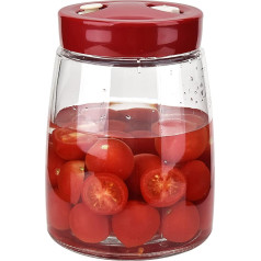 1,4 litro oro išleidimo vožtuvas, plataus kaklo masono indas, stiklinis fermentacijos indas, konservavimo indas, kimchi su oro užraktu