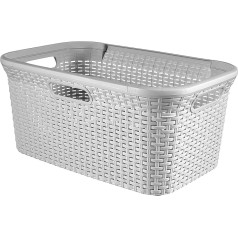 CURVER Style Laundry 45 litrų stačiakampio formos skalbinių krepšys, pilkas
