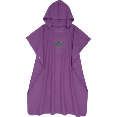 Retrok Surf Poncho Mikropluošto oversized 110 x 90 cm greito džiūvimo itin lengvas vonios pončas Unisex su gobtuvu Pagalba keičiant paplūdimį suaugusiems paaugliams Rankšluostis Pončas skalbiamas skalbimo mašinoje (violetinė), violetinė