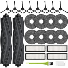 RUKHOOL Dreame L10s Ultra / L10 Prime / Xiaomi X20 Plus priedai Xiaomi X10 Plus / L10s Pro Gen 2 / X20+ / L10s Plus atsarginių dalių rinkinys 2 pagrindiniai šepetėliai 8 šoniniai šepetėliai 4 filtrai 8