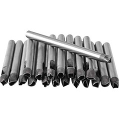 20 vienetų odos tuščiavidurių skylių perforatorių rinkinys Anglies plieno gėlių formos odos amatų įrankis tuščiavidurių skylių perforatorius, skirtas odininkystei, drožybai 