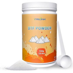 TRILINK DTF Pulver für Sublimation 550g - DTF Transfer Pulver Hot Melt Kleber für Alle DTF Transfer Drucker für Digitale Drucke auf T-Shirts Textilien - DTF Zubehör mit DTF PET Film und Tinte