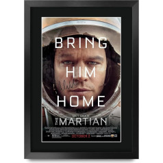 HWC Trading FR A3 The Martian Matt Damon Gifts Ducked Poster Signed Autograph Photo for Fans of Film Memorabilia - A3 Framed