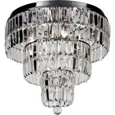 Licht-Erlebnisse Empire lubų šviestuvas Metalinis stiklas chromas IP44 Virtuvė Vonios kambarys Skersmuo 50 cm E14 iki 60 W 6 lempučių Šiuolaikinis kristalų elegantiškas stilingas lubų šviestuvas Vonios kambarys