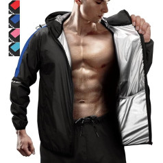 RDX prakaito kostiumas svorio netekimui, pirties kostiumas Pasiekti Oeko Tex 100 sertifikuotas, gaubtas kostiumas pirties kostiumas Prakaito kostiumas Sportinis kostiumas Tracksuit Šiluminis prakaitinis kostiumas Boksas MMA Sporto salė Bėgimas Vyrai Mo