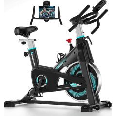 Treniruočių dviratis, Advamsoler Spinning Bike Indoor Hometrainer Bike su tylia diržo pavara, LCD monitorius kardio treniruočių treniruotėms namų sporto salėje, 160 kg keliamoji galia