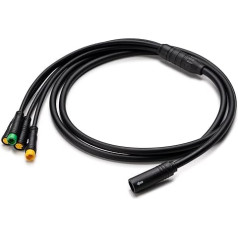 E-Mangue 1T4 kabelis Ebike 8 Pin Bafang BBS01B BBS02B BBS HD Mid Drive varikliui, vandeniui atsparus jungiamasis kabelis su ekrano stabdžiu Nykščio stūmikliu Elektrinių dviračių konversijos rinkinių priedai