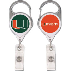 Wincraft NCAA Miami Hurricanes ištraukiamas Premium ženklelių laikiklis, komandinė spalva, vienas dydis