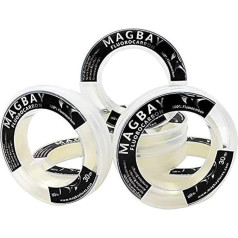 MagBay Lures 100% Pure Fluorocarbon Leader 150, 130, 100, 80, 60 ir 18kg, 30M žvejybos linija