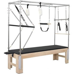 XFYESL Pilates Reformer Pilates Reformer Machine Sulankstomas Pilates Reformer Machine su papildoma pora virvių rinkinių Reformer Pilates