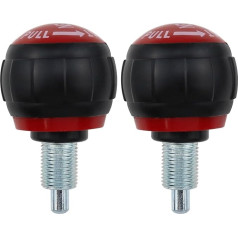 AYLIFU 2pcs M16 Pop Pop Pull Knob Ball Fitness Pop Pull Pin Spring Knob pakaitalas fitneso įrangai Dviračių įranga Raudona