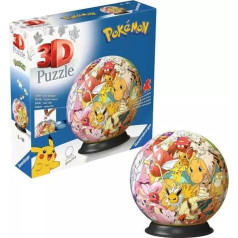 Dėlionė 3D kamuolys pokemon simboliai pokemonai