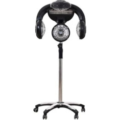 awolsrgiop Džiovinimo gaubtai plaukams, 220 V 1400 W plaukų džiovintuvas Plaukų džiovinimo gaubtas Salono kirpykla Laikmatis Gaubto stovas / 137-164 cm reguliuojamas aukštis