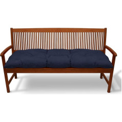 Beautissu Flair BK suoliuko pagalvėlė, sėdimoji pagalvėlė sodo suoliukui, lauko pagalvėlė, suoliuko pagalvėlė suoliukui ir Holivudo sūpynėms, maždaug 150 x 50 x 10 cm, tamsiai mėlyna
