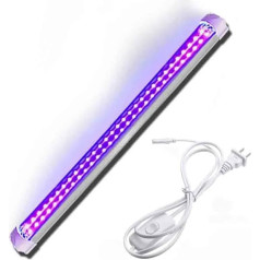PAKJEL UV LED kietėjimo lempa Dviguba eilė T8 395 nm be šešėlio lempa UV klijų kietėjimas Ultravioletinė šviesa Meno šou klubas Juoda šviesa (spalva: 1 JK, dydis: 395 nm)