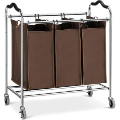 YGCBL Multifunktionaler Aufbewahrungswagen,Wagen,Wäschesortierwagen Mit 3 Herausnehmbaren Beuteln - Wäschekorbwagen Mit Rollen - Haushaltswäscheaufbewahrung Wäschewagen,Style-2,Stil-2