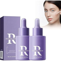 Hppsctink 2vnt Retinol-Essenz, Retinol-Gesichtsessenz, Retinol Anti-Falten-Essenz, Feine Linien mildern, Hydratisierende Hautpflege-Essenz, 2vnt*30ml, serumas