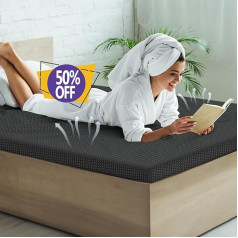 Hydomi Atminties putų čiužinys Topper Dvigulė lova su nugaros parama Nugaros skausmo mažinimo čiužinys Topper Sofa lova Karavanas Kietas čiužinys Senas čiužinys Didelis storis Plaunamas