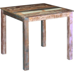 Vidaxl Virtuvės arba valgomojo kambario pietų stalas 80X82X76 cm medžio masyvo valgomojo stalas