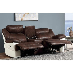 Mapo Möbel 3581ee-Cup-2-PU Elektrinė mikropluošto sofa-lovelė TV kėdė