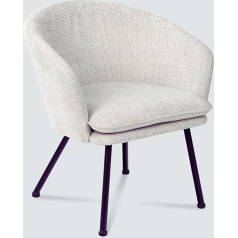 Meuble Cosy Fotelis, fotelis, vienvietė sofa su metalinėmis kojomis, skirta svetainei, miegamajam, biurui, tualetui, smėlio spalvos, 67,5 x 64 x 74,5 cm