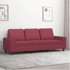 Ccciner Trijų vietų sofa vyno raudonumo 180 cm audinys, trijų vietų sofa vyno raudonumo spalvos: jaukus poilsis modernioje aplinkoje Sofos ir sofos
