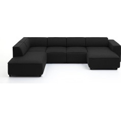 Atlantic Home Collection didelių gabaritų svetainės kampinė sofa, audinys 195 x 324 x 70 cm.