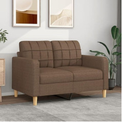 Ccciner 2 sėdimų vietų sofa, ruda, 120 cm, audinys, jauki 2 sėdimų vietų sofa su patvariu audiniu jūsų svetainei, sofos ir sofos