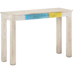 Camerina Konsolinis staliukas baltas 115 x 35 x 77 cm Prieškambario baldai Konsolinis staliukas Baldai Konsolinis staliukas gyvenamajame kambaryje Staliukas grubios mango medienos