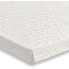 Starlight Beds Šaldomųjų putų čiužinio viršutinis sluoksnis, 140 x 200 cm, 7,5 cm, europietiškas dvigubas čiužinio viršutinis sluoksnis iš atminties putų, 140 x 200 cm, nuimamas užvalkalas, baltas (140 x 200 čiužinio viršutinis sluoksnis,